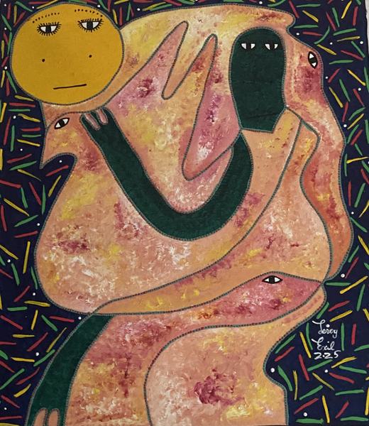 Solcumfam — original acrylic on canvas painting by Levoy Exil, 20 x 24 inches