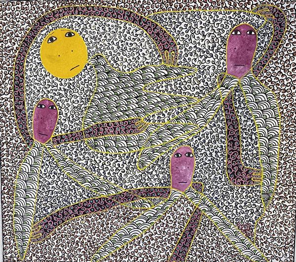 Soltala — original acrylic on canvas painting by Levoy Exil, 35 x 45 inches