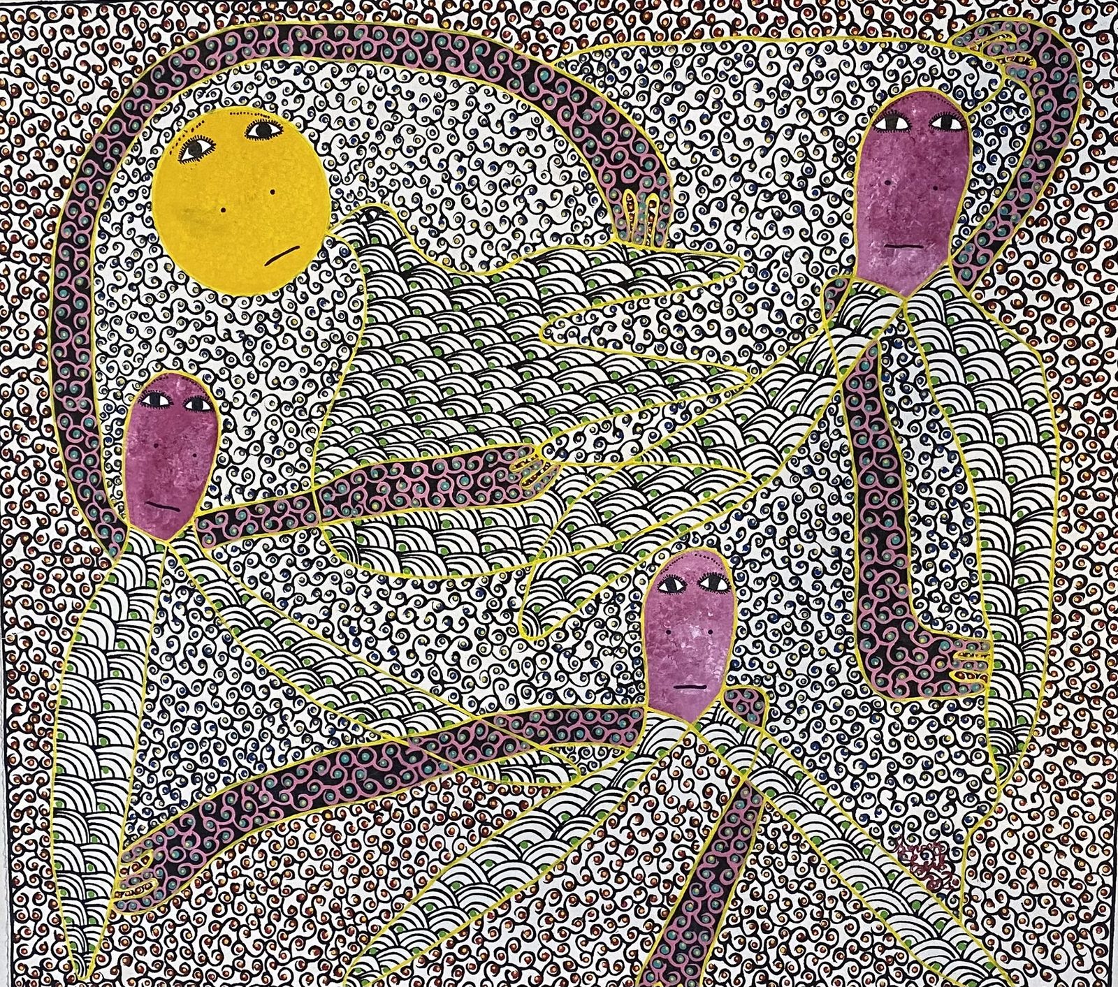 Soltala — original acrylic on canvas painting by Levoy Exil, 35 x 45 inches