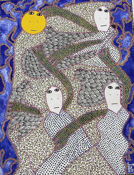 Trisolfa — original acrylic on canvas painting by Levoy Exil, 30 x 40 inches